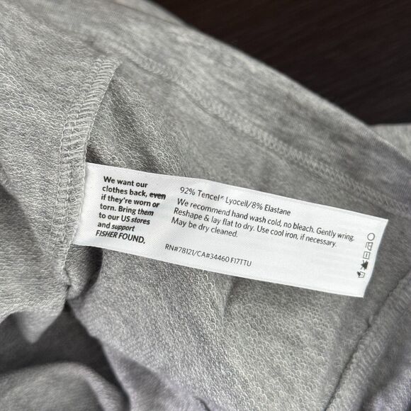 Eileen Fisher Top Womens Medium Tencel Stretch Terry Shirt Lagenlook Pockets NEW - Picture 9 of 12